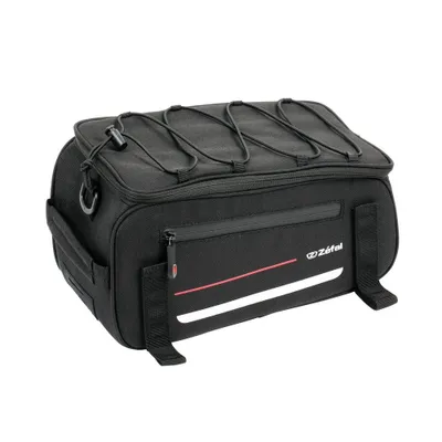 A black Zéfal bicycle bag is shown against a white background.