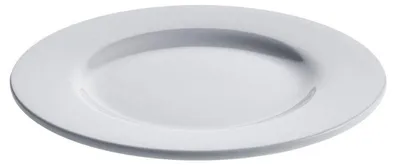 4 flache Porzellanteller, weiß, spülmaschinen- und mikrowellengeeignet