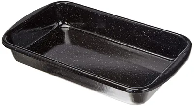 Obrázek produktu pro Pekáč smaltovaný Pekáč - Emailovaný - 36 x 21,2 cm - Černý - Vhodný pro indukci - Ručně vyrobený
