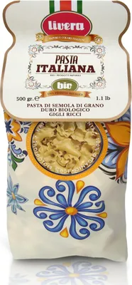 Produktbild von LIVERA - Gigli Ricci Hartweizengrieß, bronzegedrückte langsam trocknende Pasta, -Italienische Pasta, handwerkliche Herstellung, 10er-Pack à 500gr