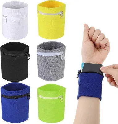 Produktbild von Famanu Sportarmbänder mit Reißverschluss und Tasche - Set von 6