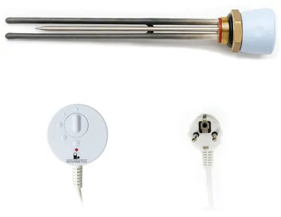 Imagen del producto de Element calefactor de 3 kW, con conexión de 5/4", para caldera de acero inoxidable, con termostato