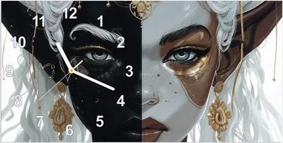 Produktbild von Wanduhr aus Glas mit Motiv Dualer Elf- 60 x 30 cm - inkl. Aufhängesystem