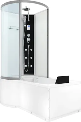 Produktbild von Kombination Badewanne Dusche K50-R01 Duschtempel 100x170 cm