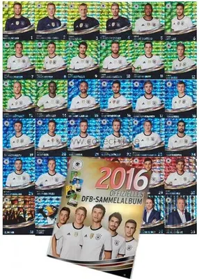 Produktbild von REWE-EM16 - Komplettsatz REWE Sammelkarten 1-36 Glitzerkarten + Sammelalbum