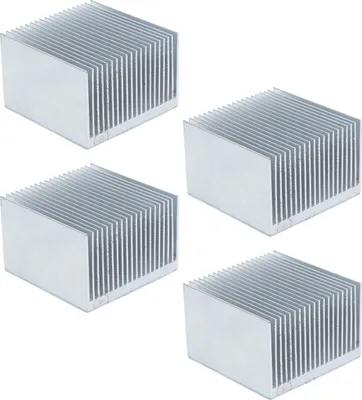 Produktbild von 4Pcs Kühlrippen Aluminium Kühlkörper Kühler Kühlkörper für Elektronik CPU Modul 60x60x39mmMit Kleber