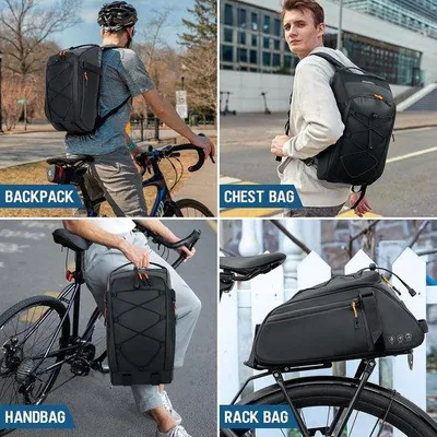 Produktbild von Famanu 4-in-1 Fahrradgepäckträgertasche - Wasserdicht und Reflektierend