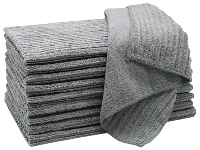 Produktbild von Set mit 10 Mikrofasertüchern, Fensterputztücher, 45 x 65 cm, grau