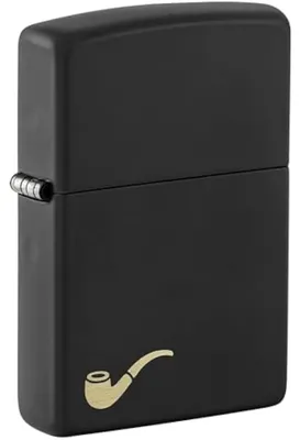 Produktbild von Zippo Sturmfeuerzeug Pipe Black Matte Nachfüllbar Windfest Geschenkbox USA