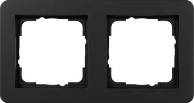 Image de GIRA Cadre de finition 0212153 2f E1 noir mat (0212153)