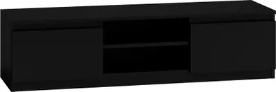 Immagine prodotto di Mobile TV moderno Malwa 140 cm – Mobile TV con spazio contenitivo | Colore: nero | Dimensioni: 140x40x36 cm