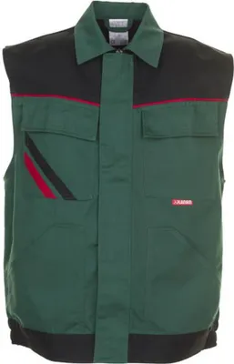 Produktbild von Größe 4XL Herren Planam Highline Weste grün schwarz rot Modell 2365
