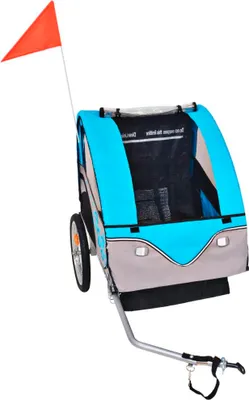 Obrázek produktu pro vidaXL Přívěs na kolo šedý a modrý 30 kg