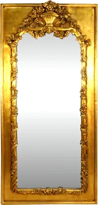 Produktbild von Casa Padrino Barock Wandspiegel Gold Antik Stil 85 x H. 190 cm - Prunkvoller Barock Spiegel mit wunderschönen Verzierungen