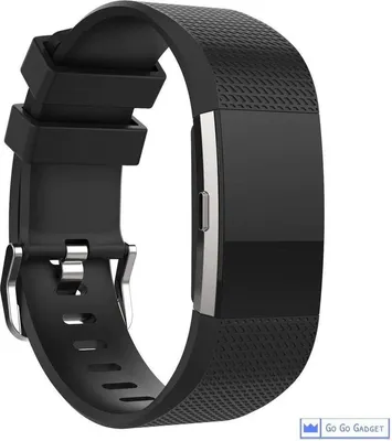 Obrázek produktu pro Řemínek pro hodinky | kompatibilní s Fitbit Charge 2 | Silikonový sportovní řemínek | Náramek pro fitness tracker | černý | velký