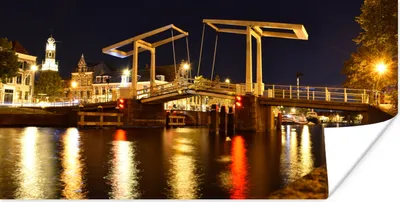 Produktbild von MuchoWow® Poster Haarlem - Brücke - Wasser 120x60 cm - Bild