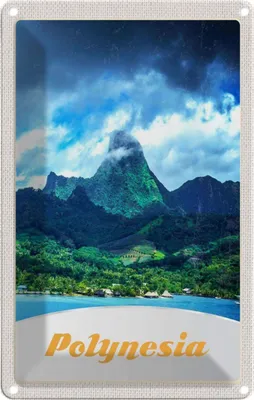 Immagine prodotto di vianmo Insegna di latta 30x20 cm Polynesien Insel Australien Pazifik
