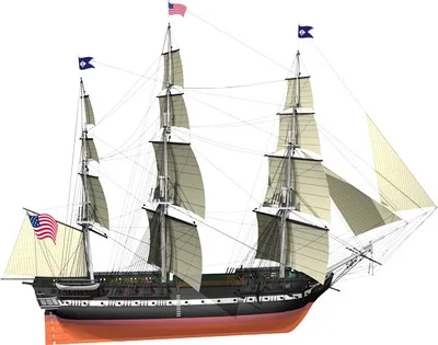 Produktbild von Krick USS Constitution Baukasten