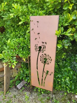 Immagine prodotto di Cartello da giardino in acciaio inox: dente di leone