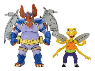 Produktbild von NECA Teenage Mutant Hero Turtles 1987 Actionfiguren Doppelpack Wingnut & Screwloose 18 cm NECA54198