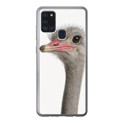 Produktbild von MuchoWow® Handyhülle Schutzhülle Hülle für Samsung Galaxy A21s Strauß - Tiere - Kinder - Jungen - Mädchen - Vogel Silikon Softcase Handy Hülle - Hartschale