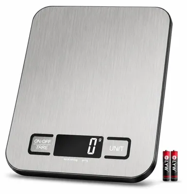 Productafbeelding van Digitale keukenweegschaal - Met taratiefunctie en 6 weegeenheden - Geschikt voor bakken en koken - 5 kg/1 gram LCD-display