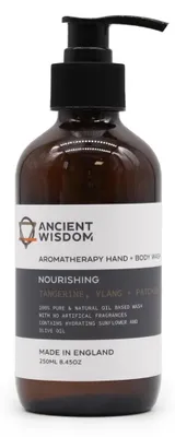 Productafbeelding van Reinigingsgel voor handen en lichaam, geur: mandarijn, ylang-ylang en patchouli, 250 ml
