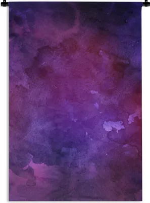 Produktbild von MuchoWow® Wandteppich Wandbehang Aquarell - Abstrakt - Lila 60x90 cm Tapisserie Dekoration Wandtuch - Foto-Teppich - Abwaschbar