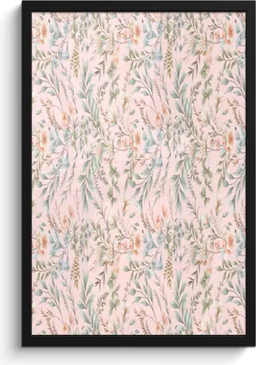 Produktbild von MuchoWow® MuchoWow® Gerahmtes Poster Blumen - Pastell - Collage 40x60 cm - Poster mit zchwarzem Bilderrahmen - Papierdruck - Wandbilder