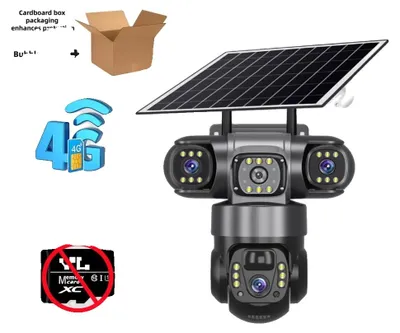 Image de Caméra de sécurité, connectivité 4G, vision nocturne, système de vidéosurveillance 4G sans carte