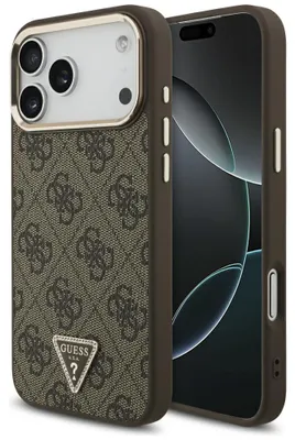 Obrázok produktu pre Puzdro Guess 4G Triangle Logo pre iPhone 18 Pro Max / 17 Pro Max, hnedé