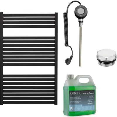 Imagen del producto de CERANO - Juego de radiadores eléctricos para baño, modelo Vincenzo - WIFI - 300W - mate - 970x600 mm