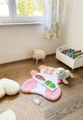 Produktbild von Teddy Teppich aus echtem Merino Lammfell Rosa -