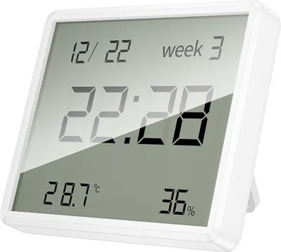 Produktbild von Hoco HX41 Elektronische Uhr mit Hygrothermometer – Weiß