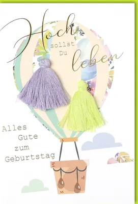 Produktbild von Geburtstag - Glückwunschkarte im Format 11,5 x 17 cm mit Umschlag