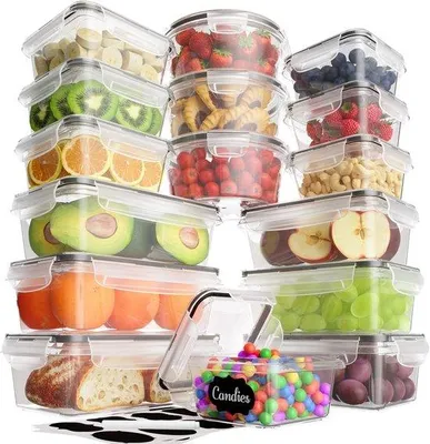 Image de Pots pour petits-déjeuners à emporter - Pots en verre pour le petit-déjeuner - Pots avec couvercle - Pots pour la congélation - Pots pour le petit-déjeuner - Pots en verre pour petits-déjeuners à emporter