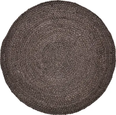 Image de Ethno Boho Deko Tapis en jute Abrila Rond 100cm Marron