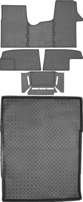 Immagine prodotto di Renault Trafic III furgone, dal 2014 - SET - Tappetini in gomma per abitacolo + tappetino per vano bagagli