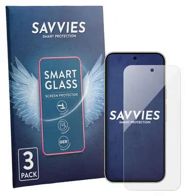 Produktbild von 3x Savvies Schutzglas Folie für Google Pixel 11 Pro XL 9H Panzer Schutzfolie Glas Displayschutz klar transparent