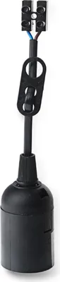 Produktbild von Baustellenfassung schwarz / weiß E27  230V max. 60Watt - Menge: 1 x schwarz