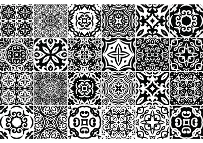 Image de Autocollants décoratifs pour carrelage de cuisine et de salle de bain – 24 autocollants Enrica Azulejos – 24 autocollants, 20 x 20 cm