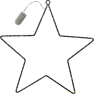 Produktbild von LED-STERN, Metallstern, Weihnachtsdeko SCHWARZ Ø 35cm