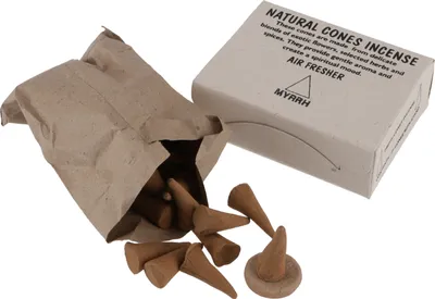 Produktbild von Natural Cones Incense, Natürliche Räucherkegel - Myrrh, 9,5*7*3,5 cm, Räucherstäbchen aus Tibet, Nepal