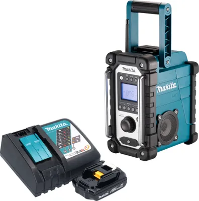 Produktbild von Makita DMR 116 RY1 Akku Baustellenradio 14,4 - 18 V AM FM AUX + 1x Akku 1,5 Ah + Ladegerät