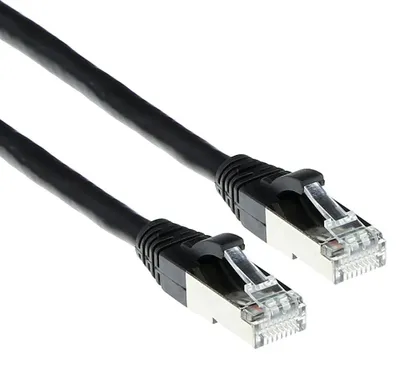 Produktbild von ACT FB7900, 0,5 m, Cat6a, S/FTP (S-STP), RJ-45, RJ-45, Schwarz