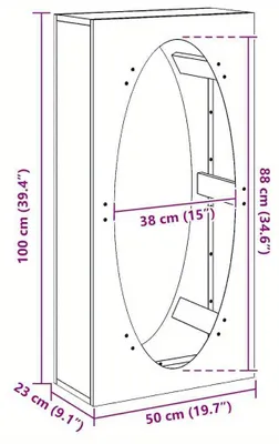 Produktbild von Holzlager - Holztransportwagen - Kaminholztransportwagen - Holztransportwagen - Baumstammträger - Kaltgewalzter Stahl - 50x23x100 cm