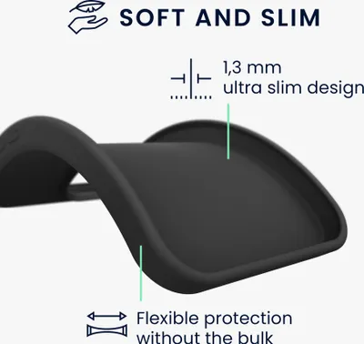 Produktbild von kwmobile Hülle kompatibel mit Blackview A55 Hülle - weiches TPU Silikon Case - Cover geeignet für kabelloses Laden - Schwarz matt