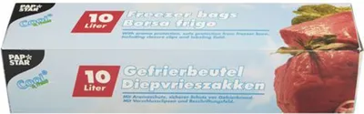 Produktbild von 24 Gefrierbeutel, LLDPE 10 l 60 cm x 40 cm transparent in Faltschachtel