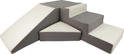 Produktbild von Set mit 4 Schaumstoffblöcken zum Spielen, weiß, grau