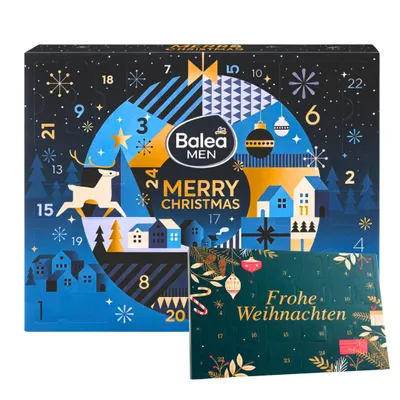 Produktbild von 2er Weihnachtskalender Set - Balea Adventskalender 2026 Pflege Beauty Mann, Herren Männer Advent Kosmetik + Bale Tisch-Adventskalender
